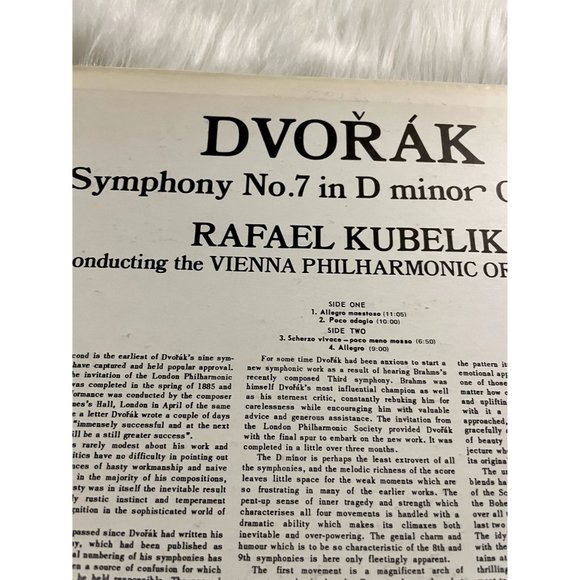 1971 Vinyl of Dvorak Symphony No. 7 Featuring the Vienna Philharmonic Orchestra - Picture 6 of 10
